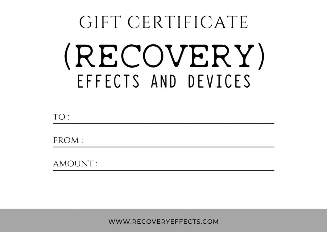 Recovery Effects Gift Certificate